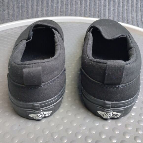 Vans Asher Kids Slip On Skate Shoes Black - Picture 4 of 6